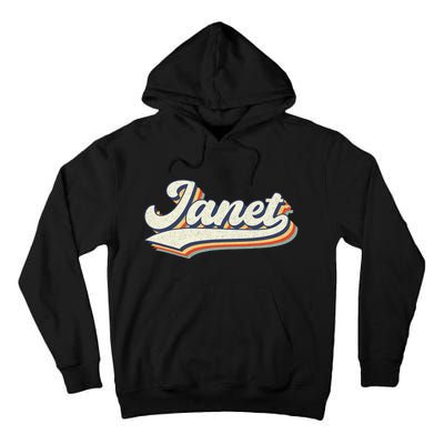 Janet Name Personalized Vintage Retro Janet Sport Name Tall Hoodie