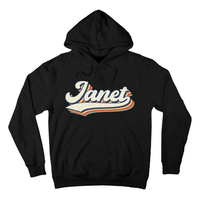 Janet Name Personalized Vintage Retro Janet Sport Name Tall Hoodie