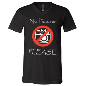 Jxxyy No Pictures Please V-Neck T-Shirt