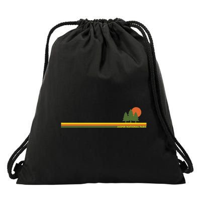 Jasper National Park Pine Trees Sun Drawstring Bag