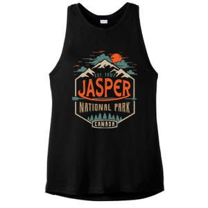 Jasper National Park, Alberta, Canada Exploration Travel Ladies PosiCharge Tri-Blend Wicking Tank