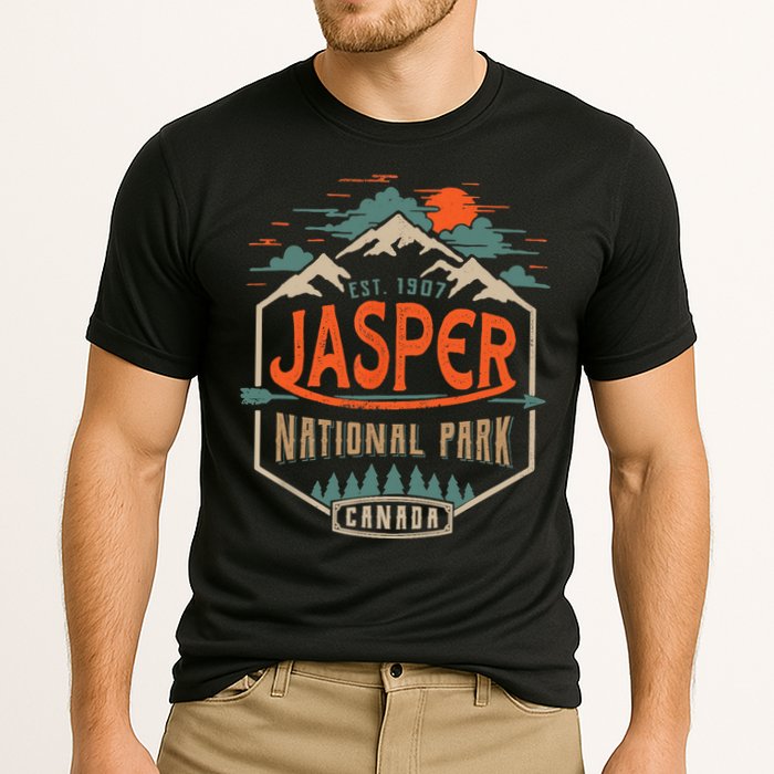 Jasper National Park, Alberta, Canada Exploration Travel Cooling Performance Crew T-Shirt