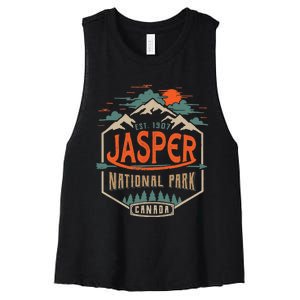 Jasper National Park, Alberta, Canada Exploration Travel Women's Racerback Cropped Tank