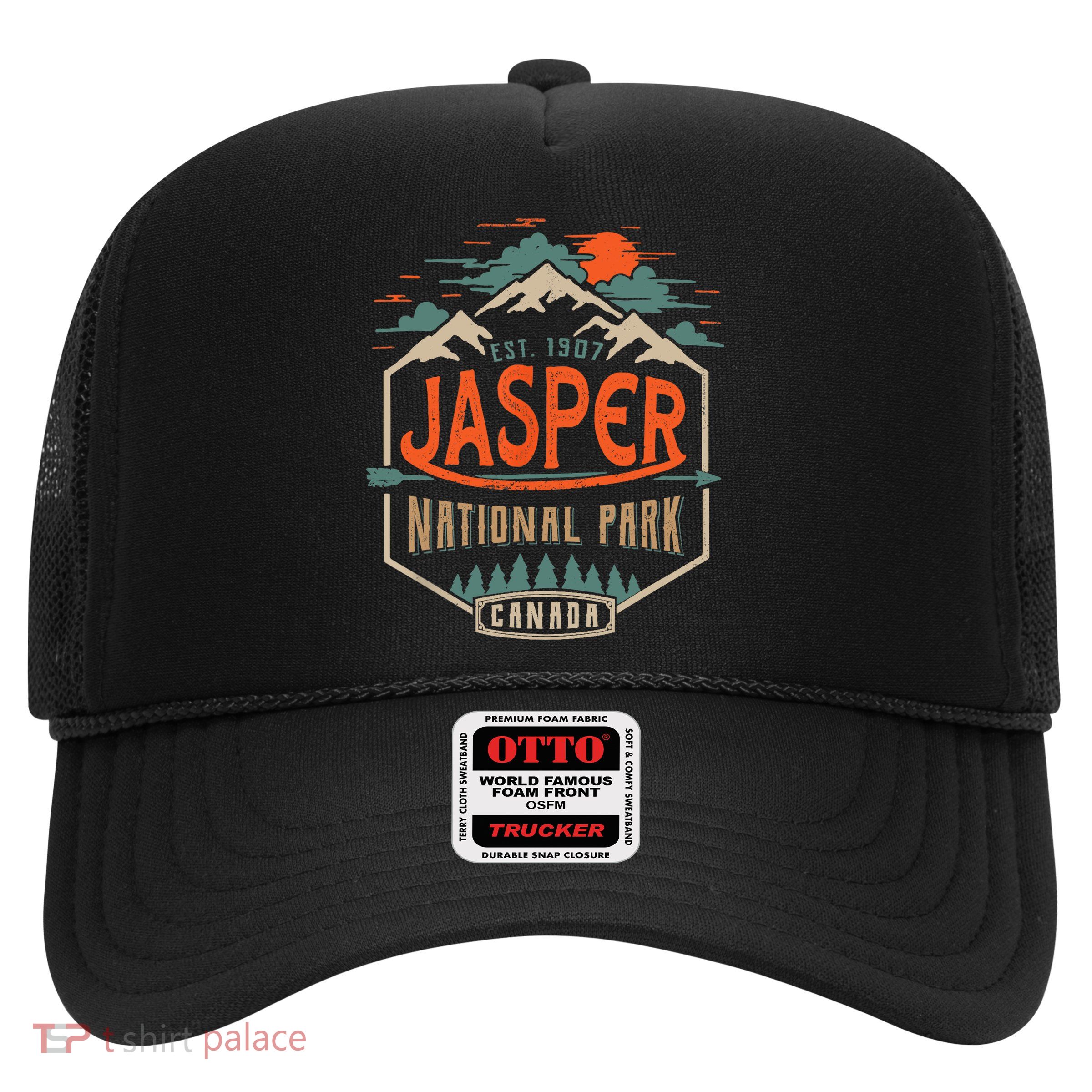 Jasper National Park, Alberta, Canada Exploration Travel Trucker Hat