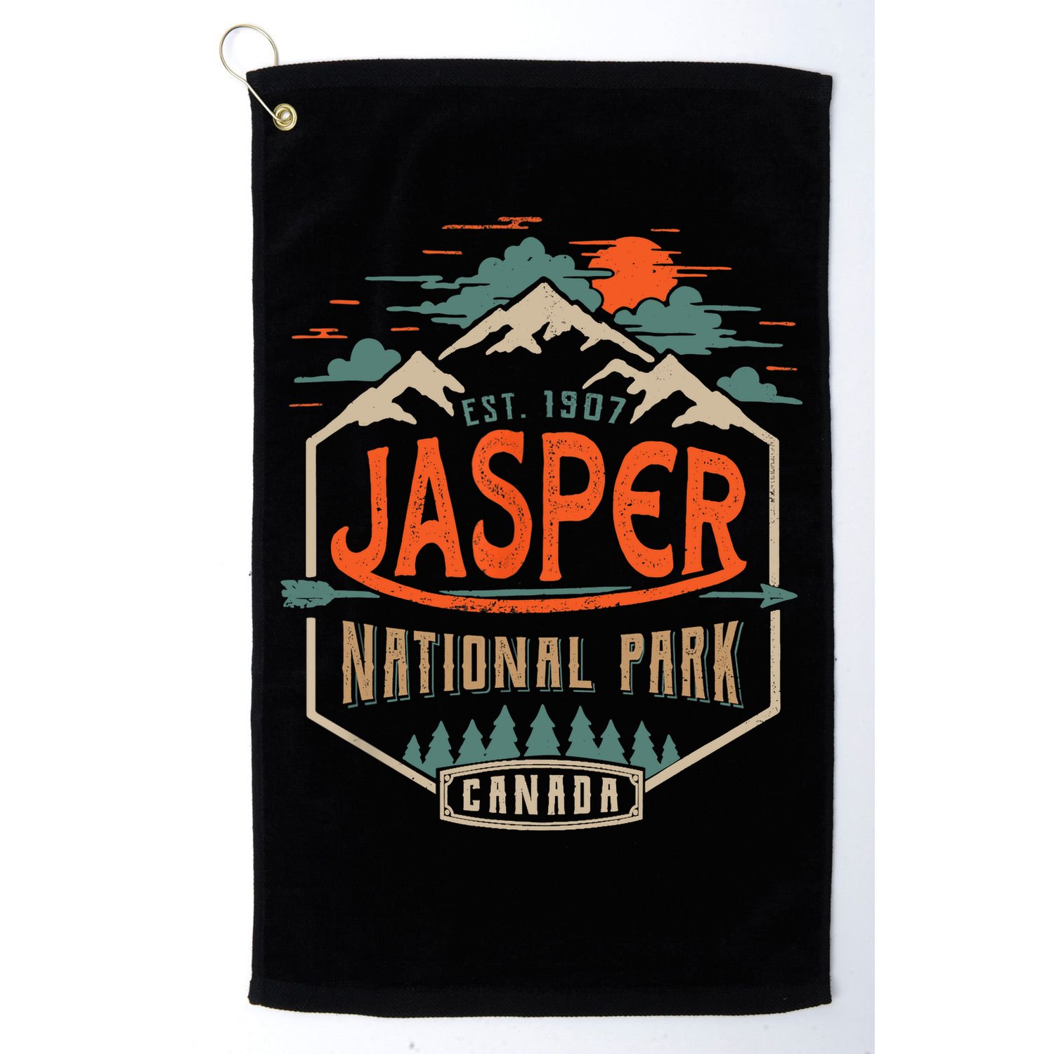 Jasper National Park, Alberta, Canada Exploration Travel Golf Towel