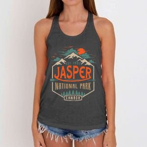 Jasper National Park, Alberta, Canada Exploration Travel Women's Knotted Racerback Tank