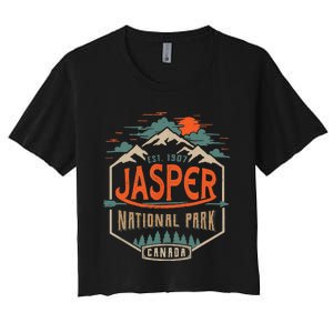 Jasper National Park, Alberta, Canada Exploration Travel Women's Crop Top Tee