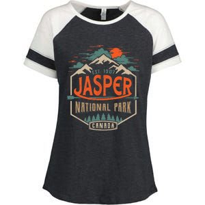 Jasper National Park, Alberta, Canada Exploration Travel Enza Ladies Jersey Colorblock Tee