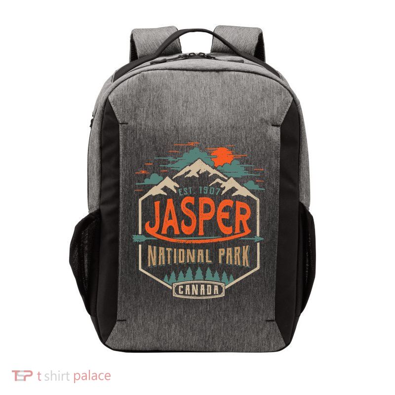 Jasper National Park, Alberta, Canada Exploration Travel Vector Backpack