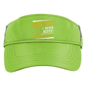 Justice Never Rests And Neither Do I Awesome Victim Advocate Adult Drive Performance Visor