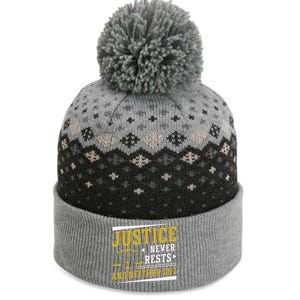 Justice Never Rests And Neither Do I Awesome Victim Advocate The Baniff Cuffed Pom Beanie