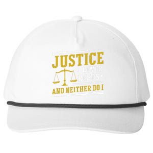 Justice Never Rests And Neither Do I Awesome Victim Advocate Snapback Five-Panel Rope Hat