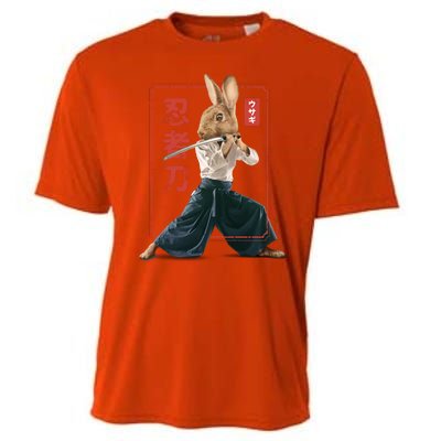 Japanese Ninja Rabbit Cooling Performance Crew T-Shirt