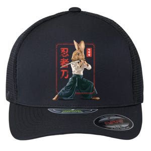 Japanese Ninja Rabbit Flexfit Unipanel Trucker Cap