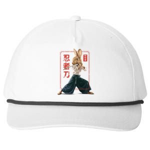 Japanese Ninja Rabbit Snapback Five-Panel Rope Hat