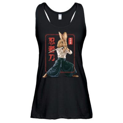 Japanese Ninja Rabbit Ladies Essential Flowy Tank
