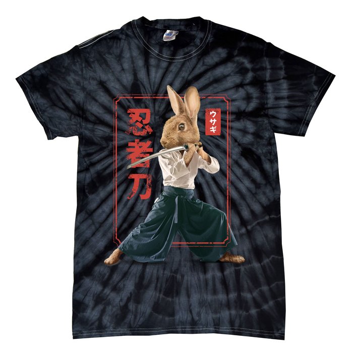 Japanese Ninja Rabbit Tie-Dye T-Shirt