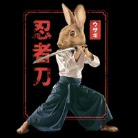 Japanese Ninja Rabbit Tie-Dye T-Shirt