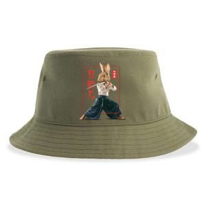 Japanese Ninja Rabbit Sustainable Bucket Hat