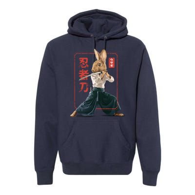 Japanese Ninja Rabbit Premium Hoodie