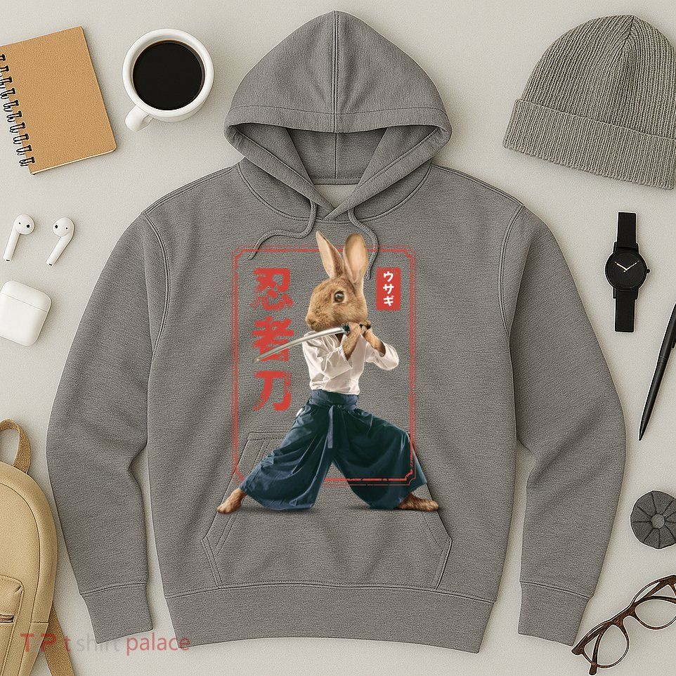 Japanese Ninja Rabbit Hoodie