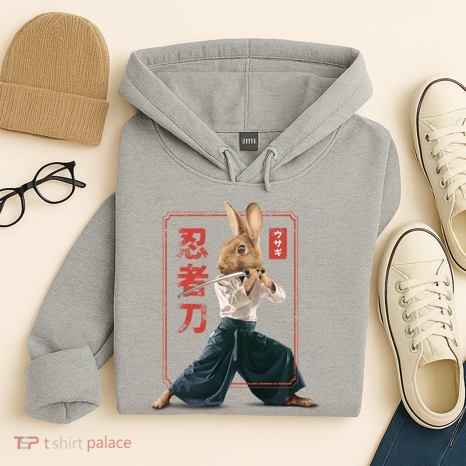 Japanese Ninja Rabbit Hoodie