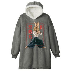 Japanese Ninja Rabbit Hooded Wearable Blanket