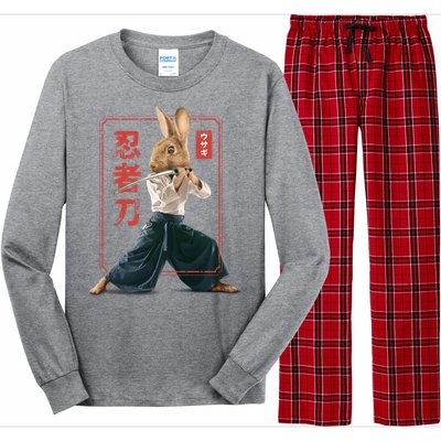 Japanese Ninja Rabbit Long Sleeve Pajama Set