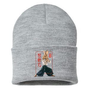 Japanese Ninja Rabbit Sustainable Knit Beanie