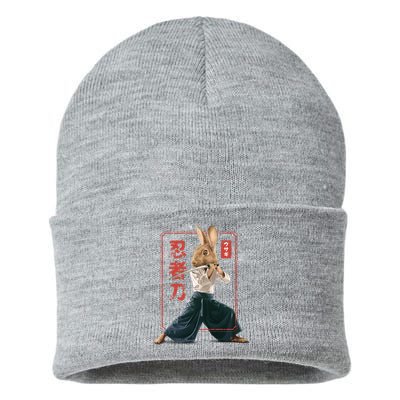 Japanese Ninja Rabbit Sustainable Knit Beanie