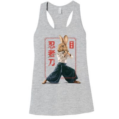 Japanese Ninja Rabbit Women's Racerback Tank