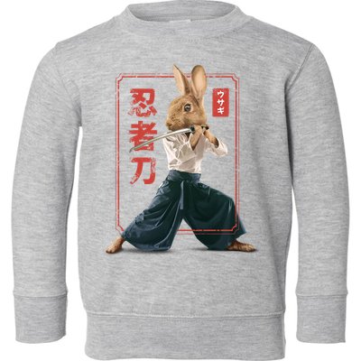 Japanese Ninja Rabbit Toddler Sweatshirt