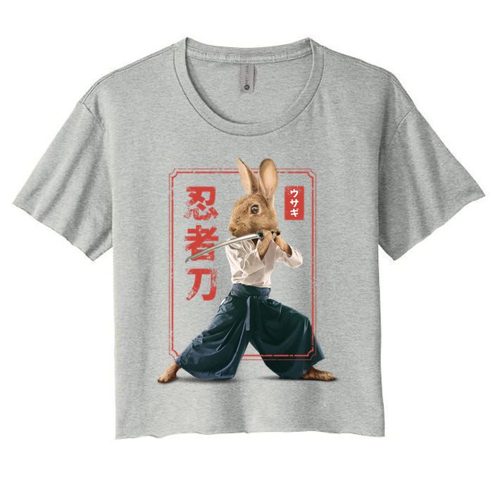 Japanese Ninja Rabbit Crop Top