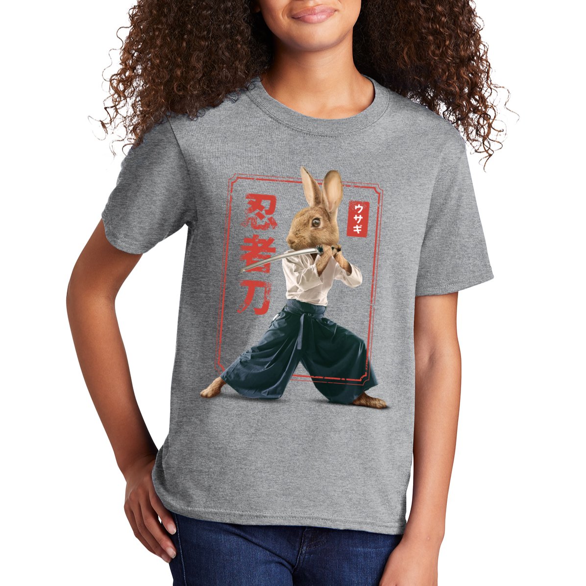 Japanese Ninja Rabbit Kids T-Shirt