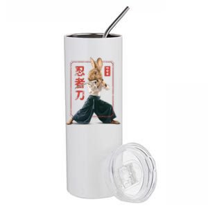 Japanese Ninja Rabbit Stainless Steel Tumbler