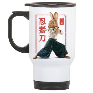 Japanese Ninja Rabbit Stainless Steel Travel Mug