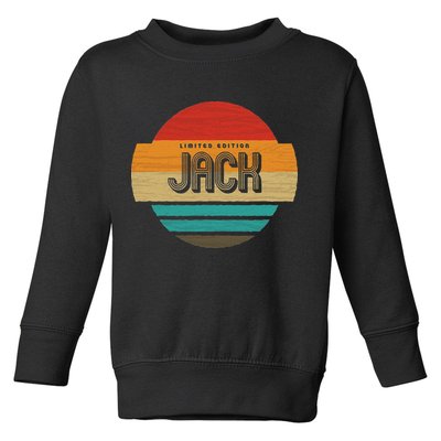 Jack Name Retro Vintage Sunset Limited Edition Toddler Sweatshirt