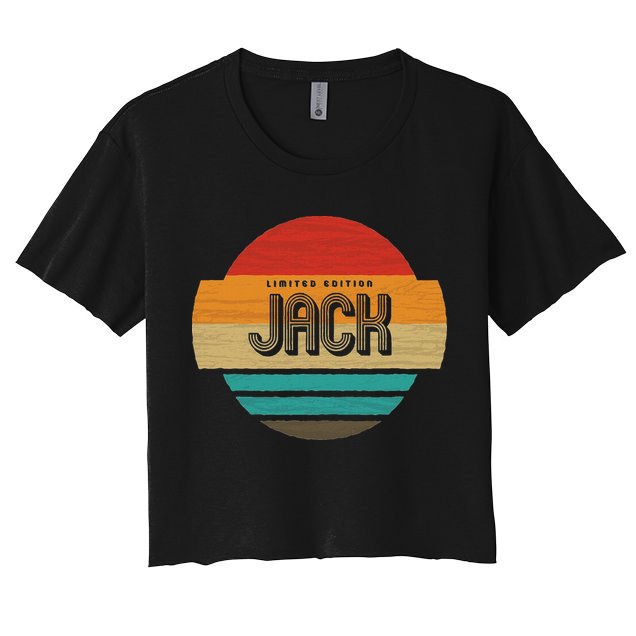 Jack Name Retro Vintage Sunset Limited Edition Women's Crop Top Tee