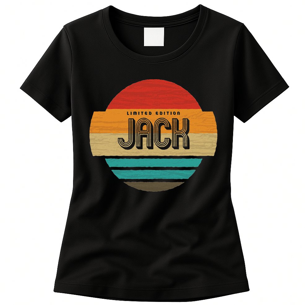 Jack Name Retro Vintage Sunset Limited Edition Womens T-Shirt