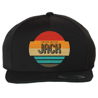 Jack Name Retro Vintage Sunset Limited Edition Wool Snapback Cap