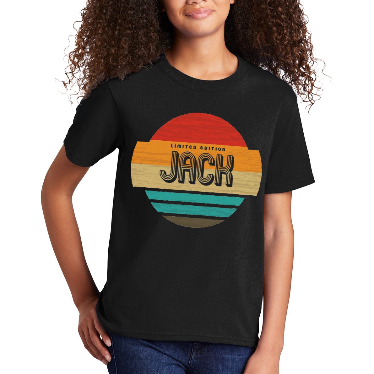Jack Name Retro Vintage Sunset Limited Edition Kids T-Shirt