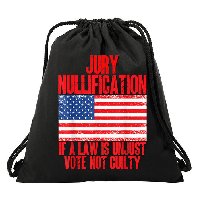 Jury Nullification Rights If a Law is Unjust Vote Not Guilty Drawstring Bag