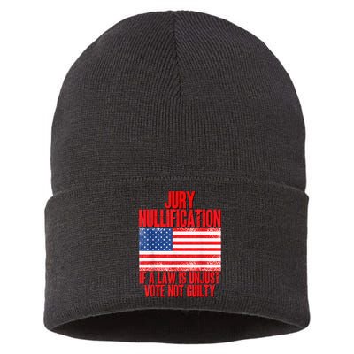 Jury Nullification Rights If a Law is Unjust Vote Not Guilty Sustainable Knit Beanie