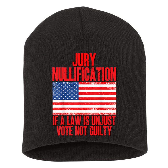 Jury Nullification Rights If a Law is Unjust Vote Not Guilty Short Acrylic Beanie