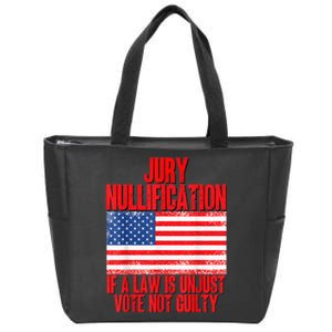 Jury Nullification Rights If a Law is Unjust Vote Not Guilty Zip Tote Bag