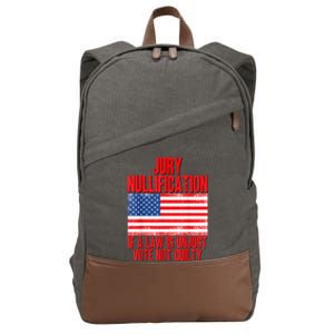 Jury Nullification Rights If a Law is Unjust Vote Not Guilty Cotton Canvas Backpack