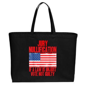 Jury Nullification Rights If a Law is Unjust Vote Not Guilty Cotton Canvas Jumbo Tote