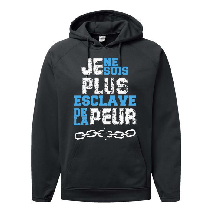 Je Ne Suis Plus Esclave Performance Fleece Hoodie