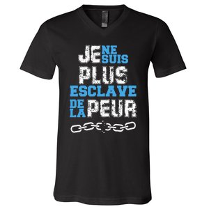 Je Ne Suis Plus Esclave V-Neck T-Shirt