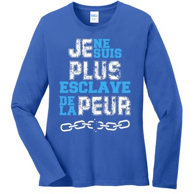 Je Ne Suis Plus Esclave. Ladies Long Sleeve Shirt